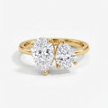 Double Pear Cut Ring