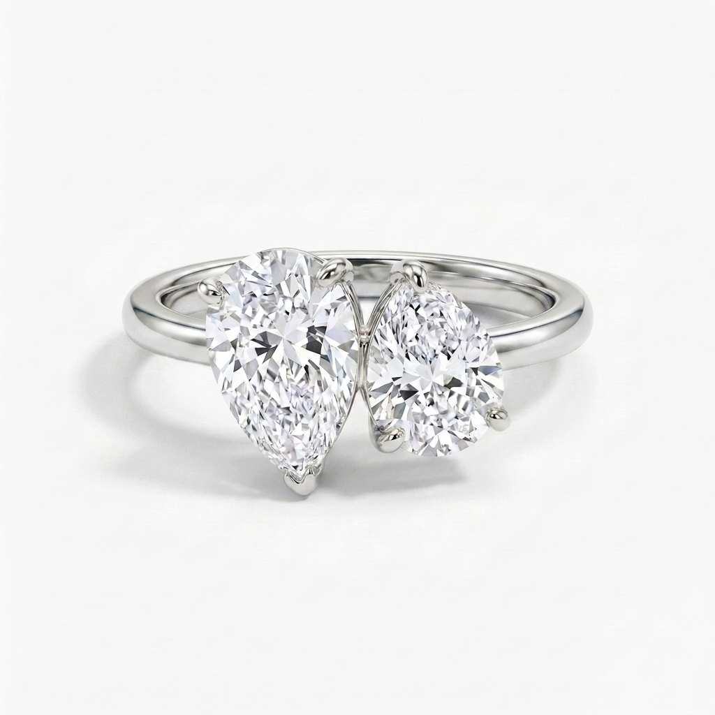 Double Pear Cut Ring