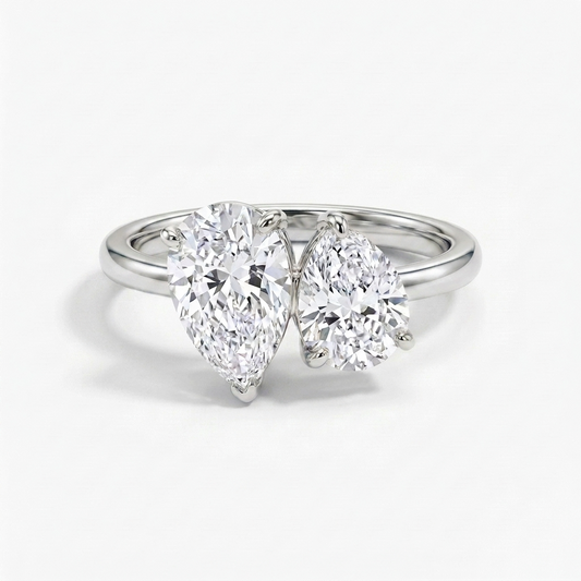 Double Pear Cut Ring