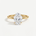 Crushed Ice Oval Cut Ring