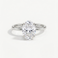 Crushed Ice Oval Cut Ring